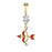 Cupid Bow and Arrow Belly Ring
