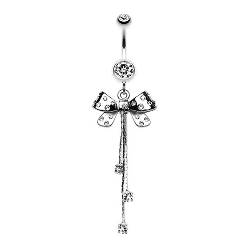 Polka Dot Bow Tie Belly Ring