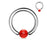 14 GA Red Acrylic Ball Captive Bead Ring