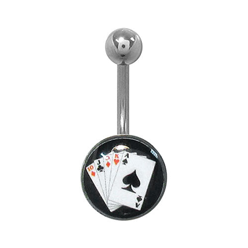 Playing Cards Belly Ring