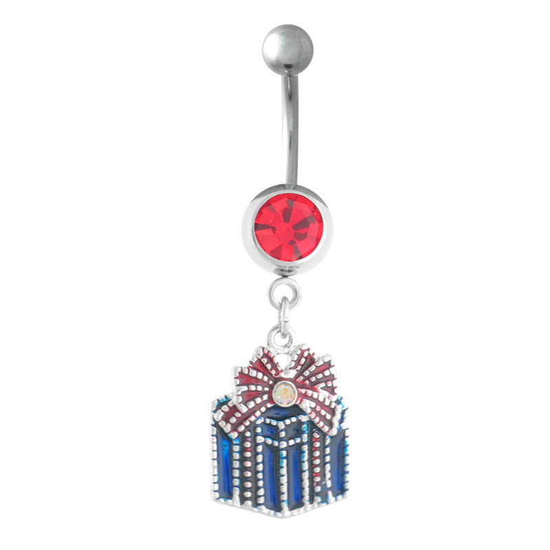 Christmas Present Belly Ring