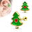 Christmas Tree with Heart Cartilage Barbell