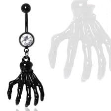 Zombie Claw Gemmed Belly Ring