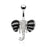 Elephant with Paved Gems Belly Ring