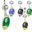 Dangling Football Belly Ring