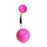 Fossil Ball Belly Ring-Pink