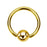 Gold Plated Captive Bead Ring