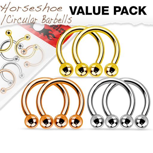 6 Pack Horseshoe Rings
