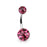 Pink Leopard Print Belly Button Ring