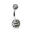 White Leopard Belly Ring
