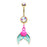 Mermaid Tail Belly Ring Gold