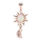 Rose Gold Opal Sun Moon Belly Ring