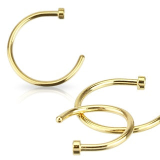 20g Gold Plated Nose Hoop Ring