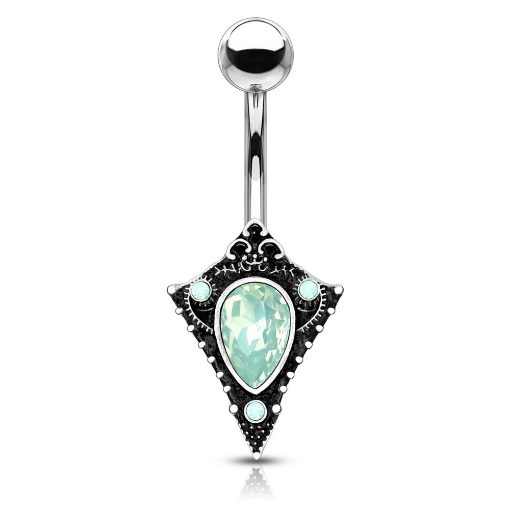 Green Opalite Belly Ring