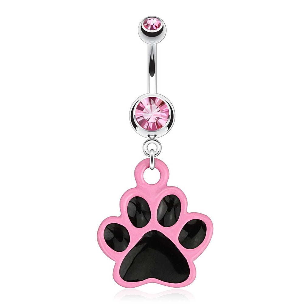 Paw Dangling Belly Ring