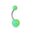 Green Matte Finish Belly Ring