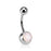 Pink Opal Belly Button Ring