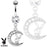 Playboy Bunny with Gemmed Moon Belly Ring