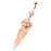Rose Gold Peacock Feather Belly Ring