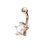 Rose Gold Star Solitaire Belly Ring