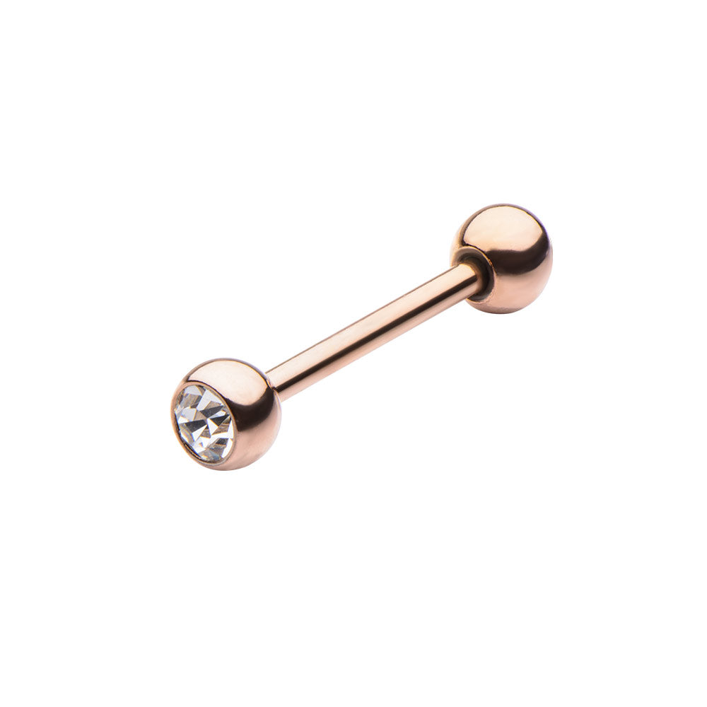 Rose Gold Plated Tongue Ring — Belly Bling - Main Image