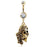 Gold Plated Undead Siren Belly Ring
