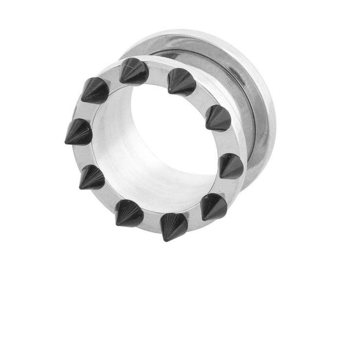 0 Gauge Screw Fit Tunnel with Spikes - Sold Individually