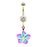 Tropical Plumeria Belly Ring