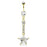 Star Dangling Belly Ring - Gold