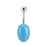 Turquoise Semi Precious Stone Belly Ring