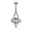 Teardrop Marquise CZ Belly Ring
