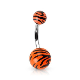 Tiger Stripe Belly Button Ring