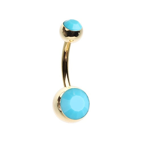 Golden Turquoise Belly Ring
